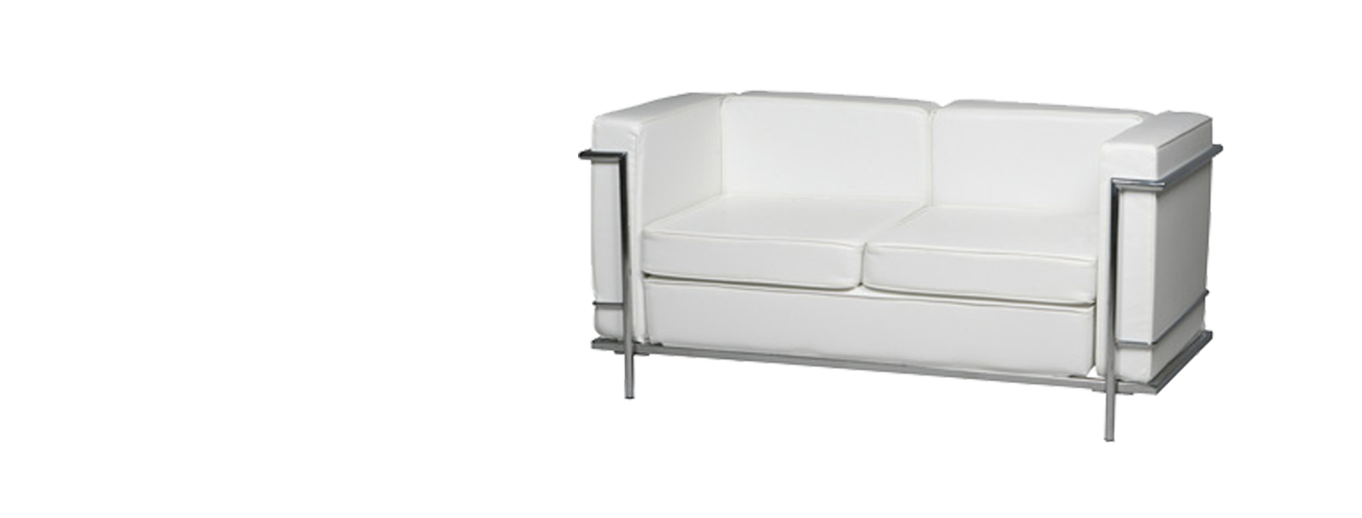 Sofa-Lecorbusie-2-lugares-estofado-branco